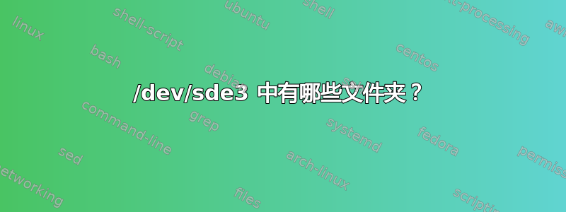 /dev/sde3 中有哪些文件夹？