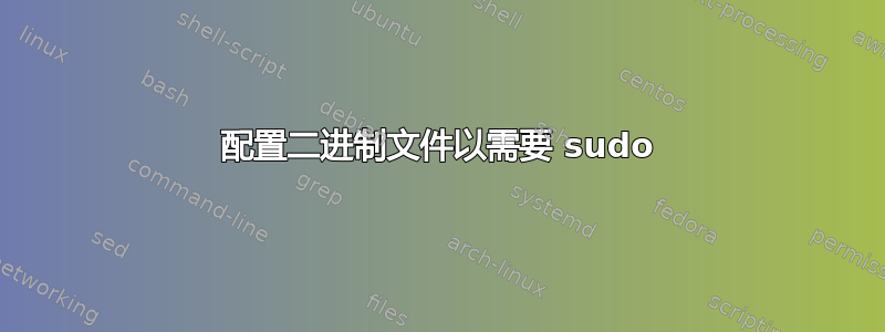 配置二进制文件以需要 sudo