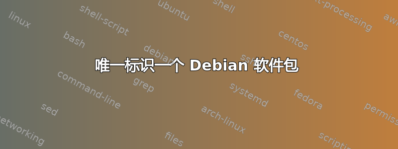 唯一标识一个 Debian 软件包