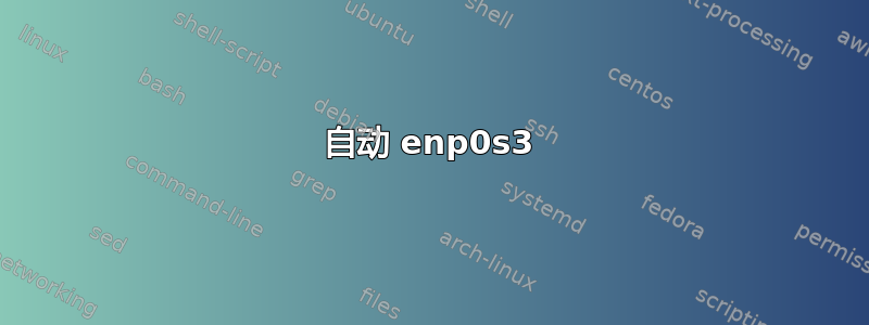 自动 enp0s3