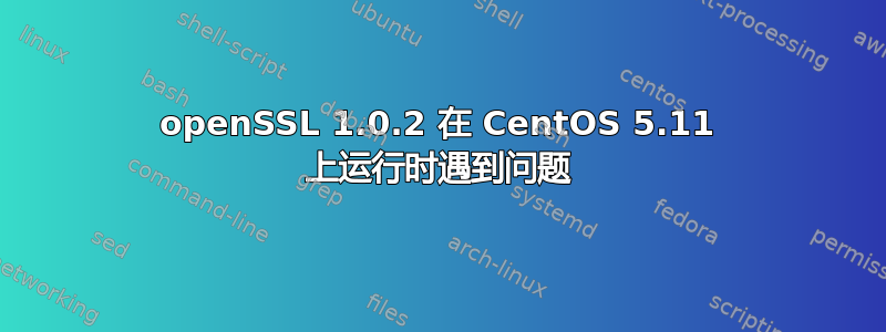 openSSL 1.0.2 在 CentOS 5.11 上运行时遇到问题