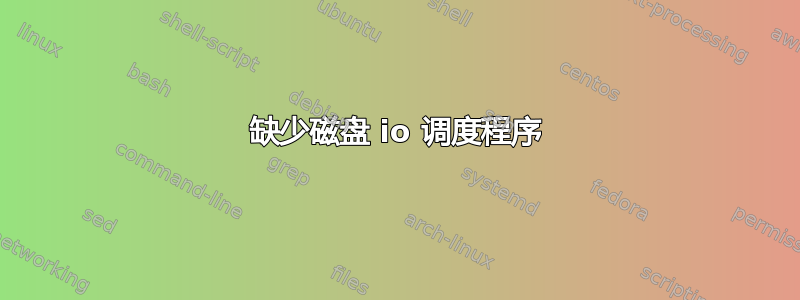 缺少磁盘 io 调度程序