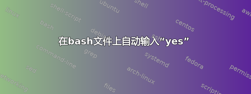 在bash文件上自动输入“yes”