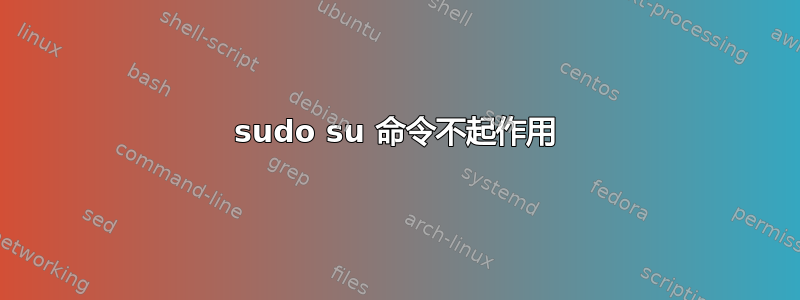 sudo su 命令不起作用