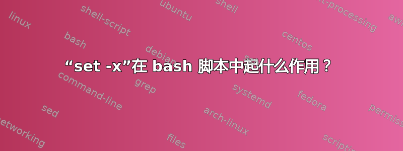 “set -x”在 bash 脚本中起什么作用？