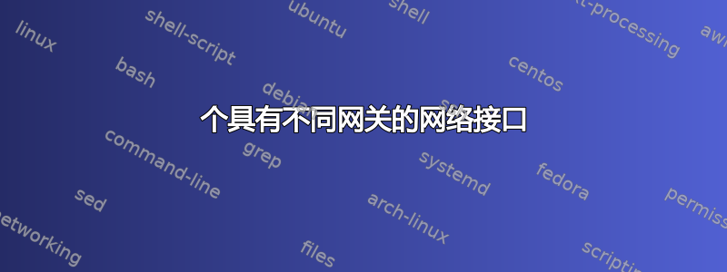 2 个具有不同网关的网络接口