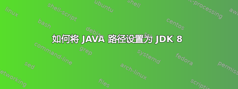 如何将 JAVA 路径设置为 JDK 8