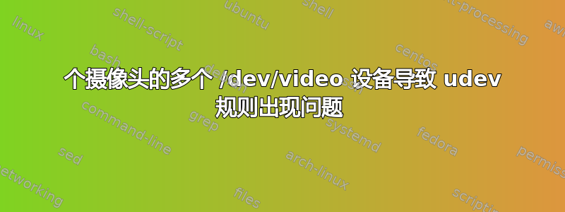 1 个摄像头的多个 /dev/video 设备导致 udev 规则出现问题