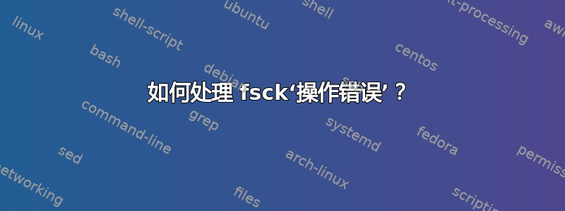 如何处理 fsck‘操作错误’？