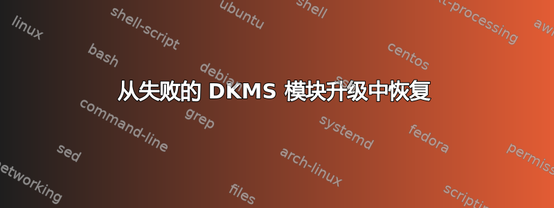 从失败的 DKMS 模块升级中恢复