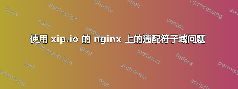 使用 xip.io 的 nginx 上的通配符子域问题