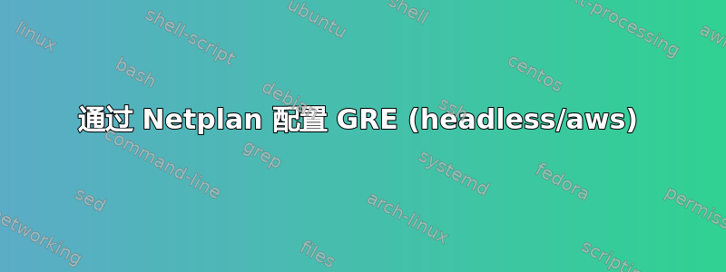 通过 Netplan 配置 GRE (headless/aws)