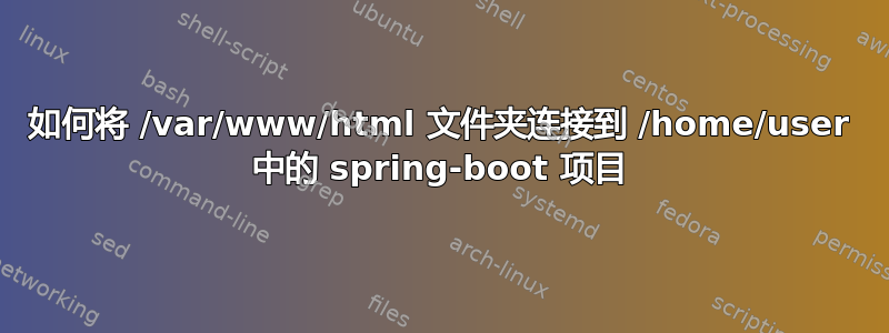 如何将 /var/www/html 文件夹连接到 /home/user 中的 spring-boot 项目