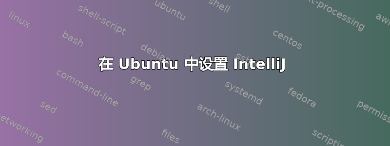 在 Ubuntu 中设置 IntelliJ