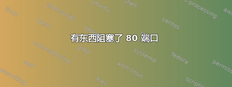 有东西阻塞了 80 端口