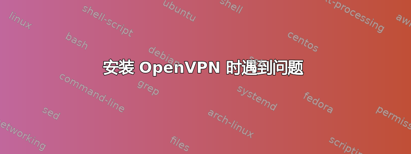 安装 OpenVPN 时遇到问题