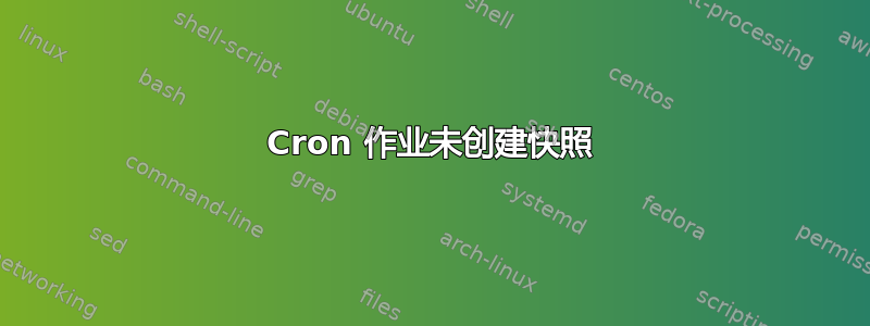 Cron 作业未创建快照