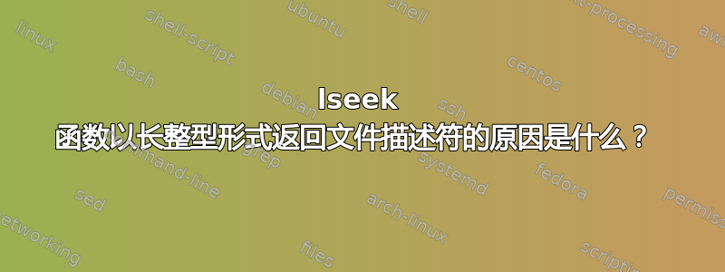 lseek 函数以长整型形式返回文件描述符的原因是什么？ 