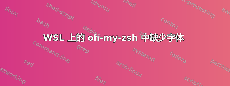 WSL 上的 oh-my-zsh 中缺少字体