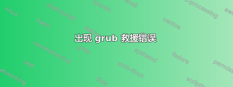 出现 grub 救援错误