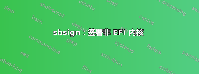 sbsign：签署非 EFI 内核