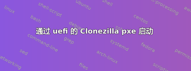 通过 uefi 的 Clonezilla pxe 启动