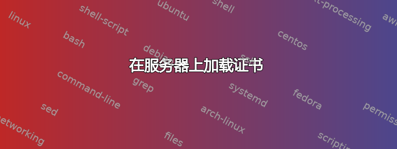 在服务器上加载证书