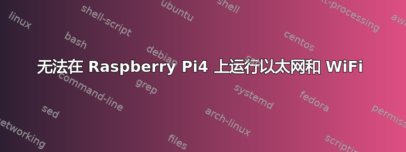 无法在 Raspberry Pi4 上运行以太网和 WiFi