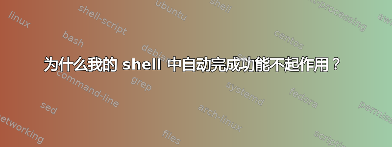 为什么我的 shell 中自动完成功能不起作用？