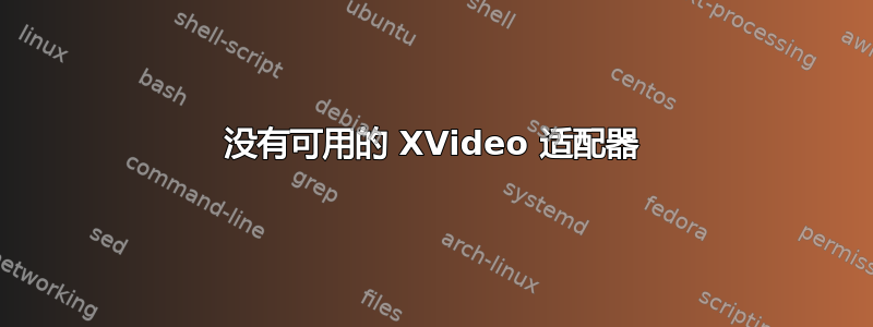 没有可用的 XVideo 适配器