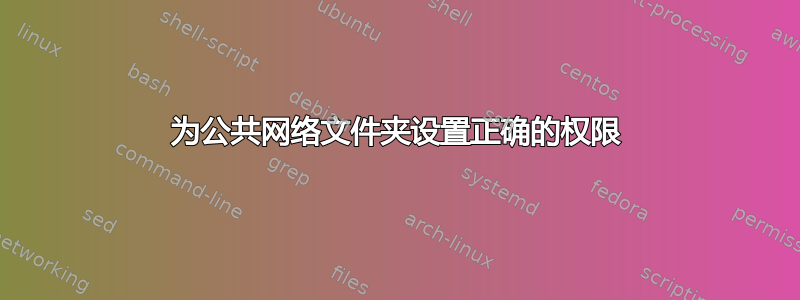 为公共网络文件夹设置正确的权限