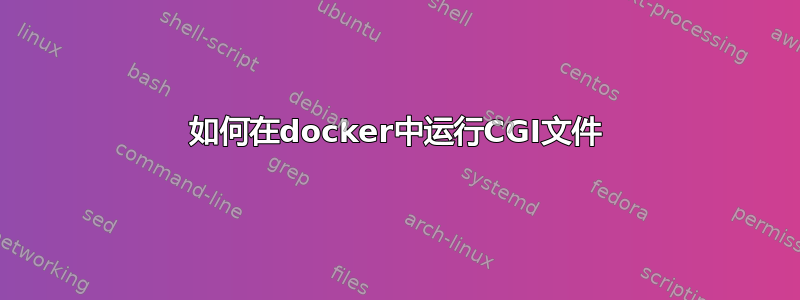 如何在docker中运行CGI文件