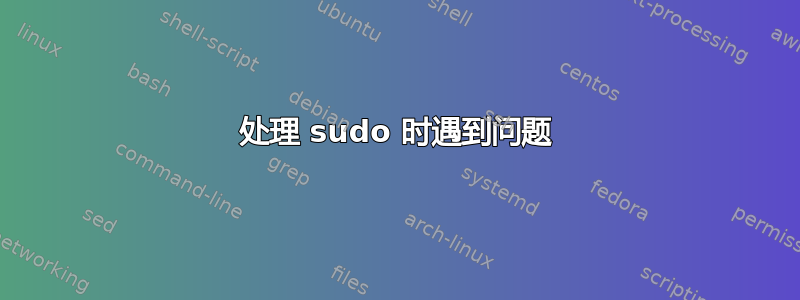 处理 sudo 时遇到问题