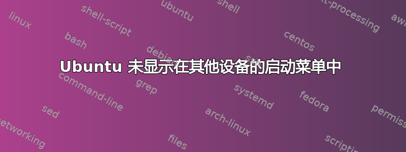 Ubuntu 未显示在其他设备的启动菜单中