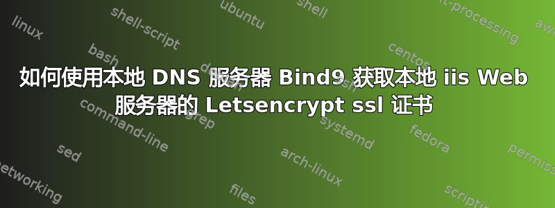 如何使用本地 DNS 服务器 Bind9 获取本地 iis Web 服务器的 Letsencrypt ssl 证书