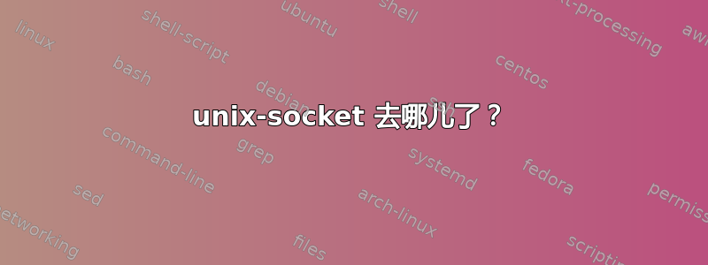 unix-socket 去哪儿了？