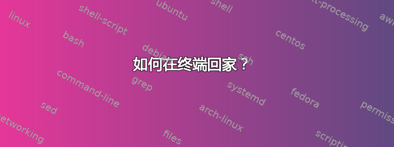 如何在终端回家？ 