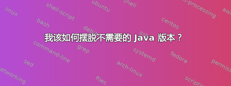 我该如何摆脱不需要的 Java 版本？