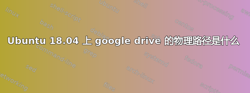 Ubuntu 18.04 上 google drive 的物理路径是什么