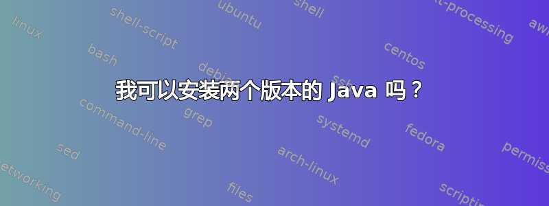 我可以安装两个版本的 Java 吗？