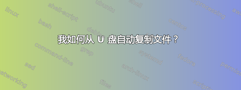 我如何从 U 盘自动复制文件？