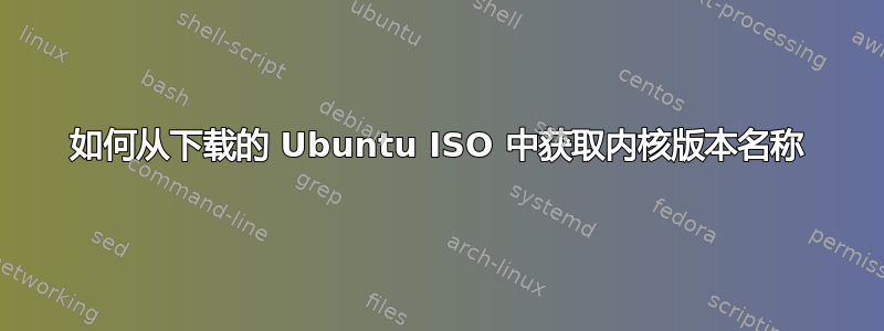 如何从下载的 Ubuntu ISO 中获取内核版本名称