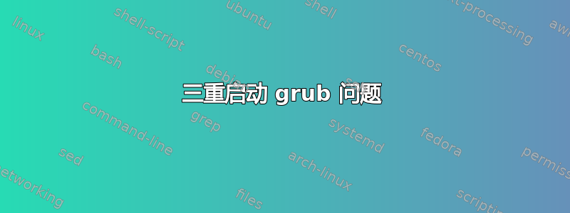 三重启动 grub 问题