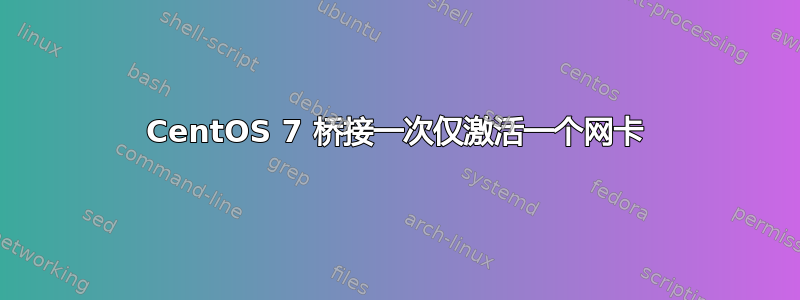 CentOS 7 桥接一次仅激活一个网卡