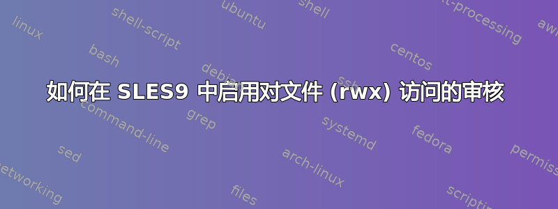 如何在 SLES9 中启用对文件 (rwx) 访问的审核