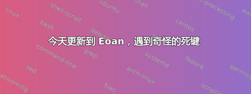 今天更新到 Eoan，遇到奇怪的死键