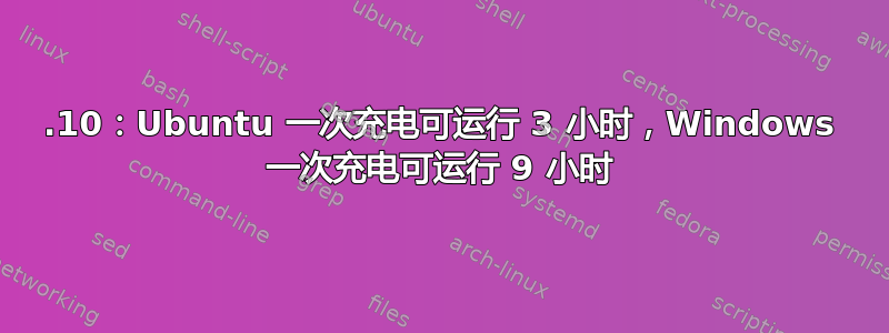 19.10：Ubuntu 一次充电可运行 3 小时，Windows 一次充电可运行 9 小时