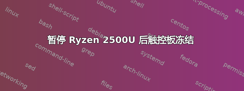 暂停 Ryzen 2500U 后触控板冻结