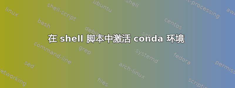 在 shell 脚本中激活 conda 环境