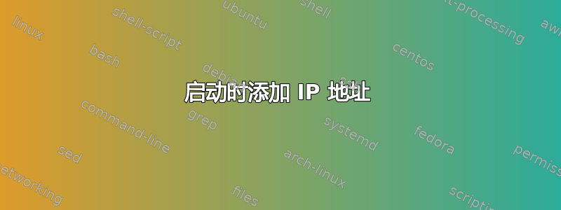 启动时添加 IP 地址